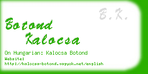 botond kalocsa business card